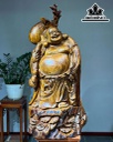 Tượng Phật Di Lặc Gỗ Ngọc Am Cao 89 Ngang 42 Sâu 38 (cm)