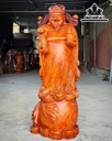 Tượng Thần Tài Gỗ Hương Cao 145 Ngang 58 Sâu 45 (cm)