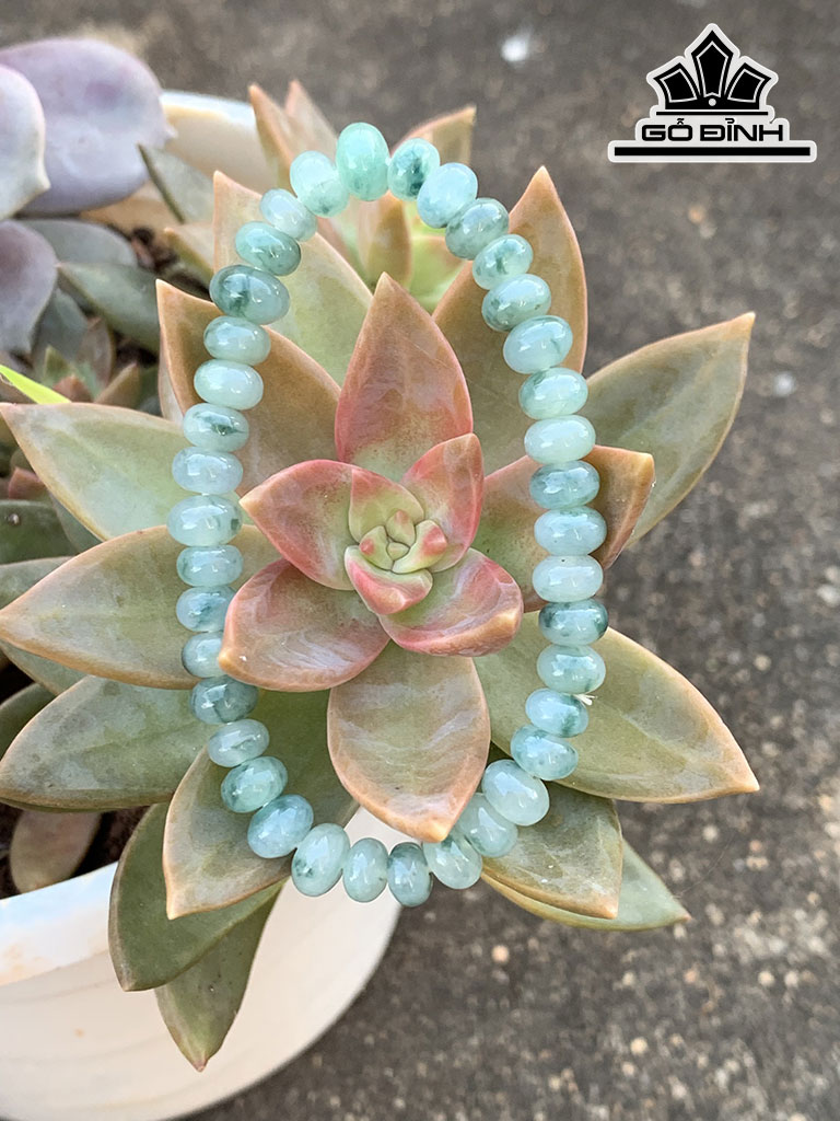 Vòng Tay Hoa Bay Đá Cẩm Thạch Đường Kính Hạt 8 (mm) 16,9g