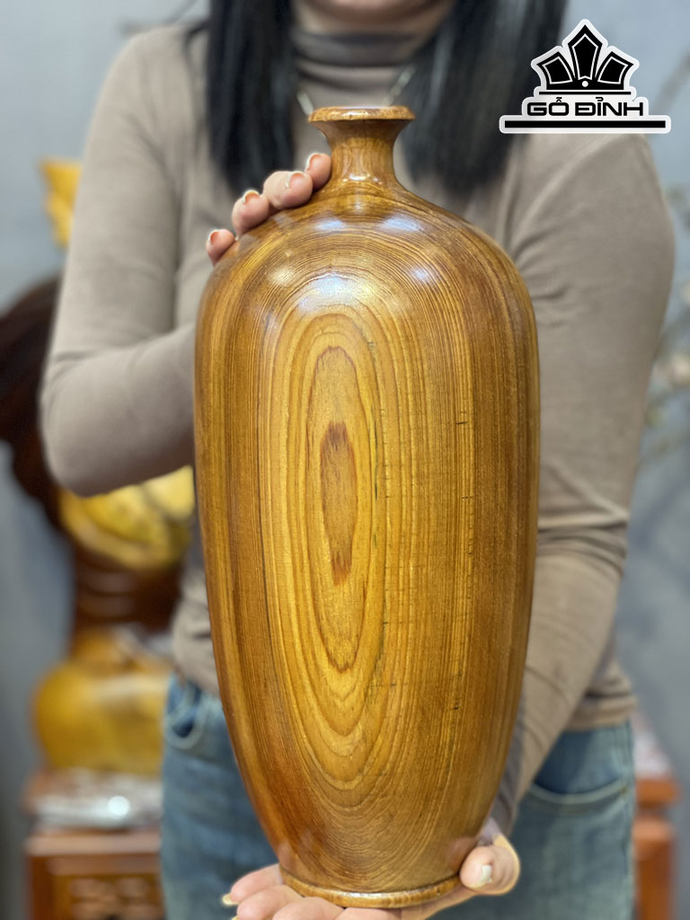 Bình Phú Quý Gỗ Ngọc Am Cao 39 Đường Kính 16 (cm)