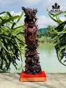 Tượng Đạt Ma Hàng Long Phục Lân Gỗ Trắc Cao 112 Ngang 34 Sâu 27 (cm)