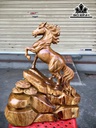 Tượng Ngựa Phong Thủy (Nhất Mã Phi Thiên) Gỗ Hương Cao 35 Ngang 26 Sâu 15 (cm)