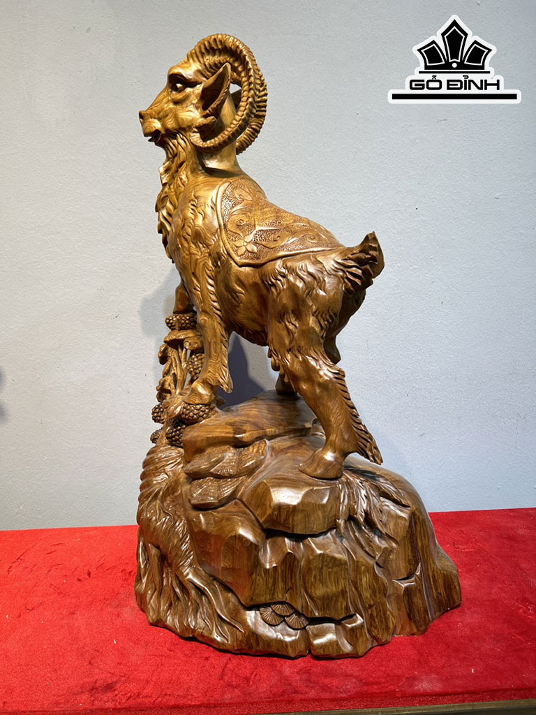 Tượng Nhất Dương Gỗ Ngọc Am Cao 69 Ngang 46 Sâu 31 (cm)