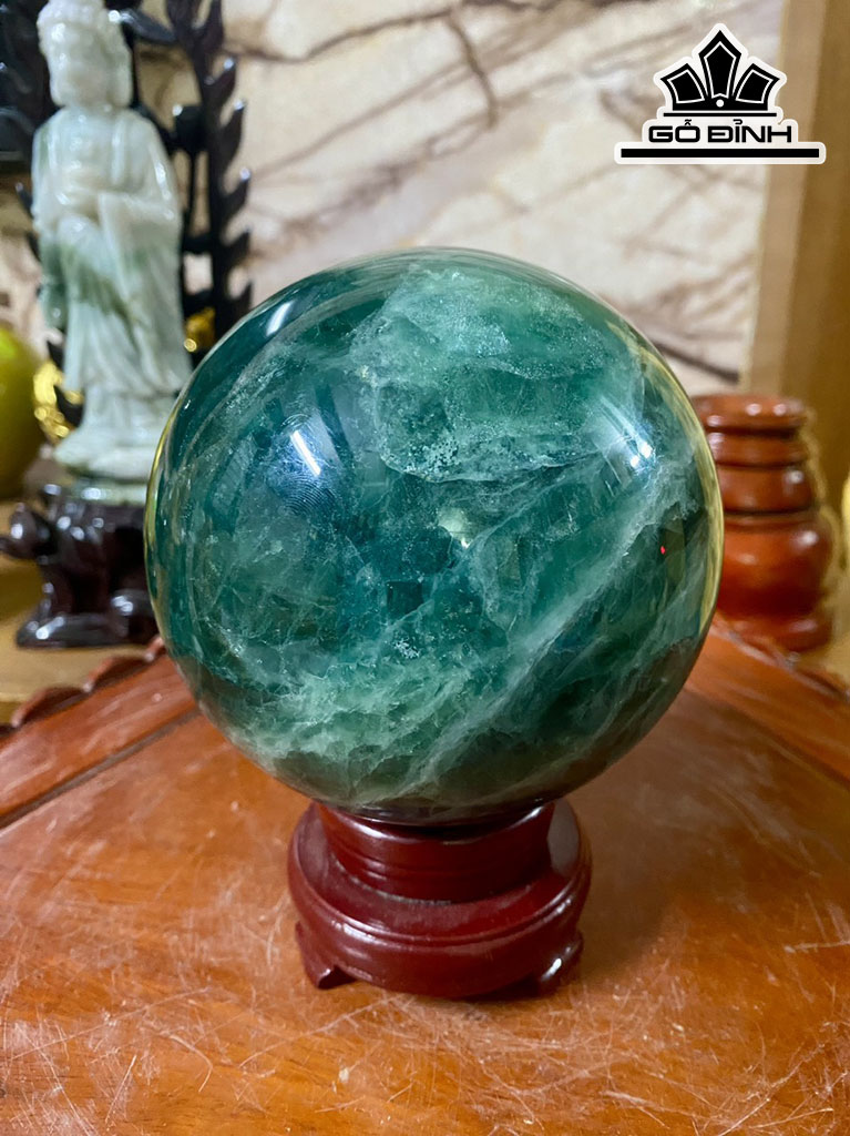 Bi Cầu Đá Flourite Đường Kính Hạt 10,5 (cm) 2,23kg