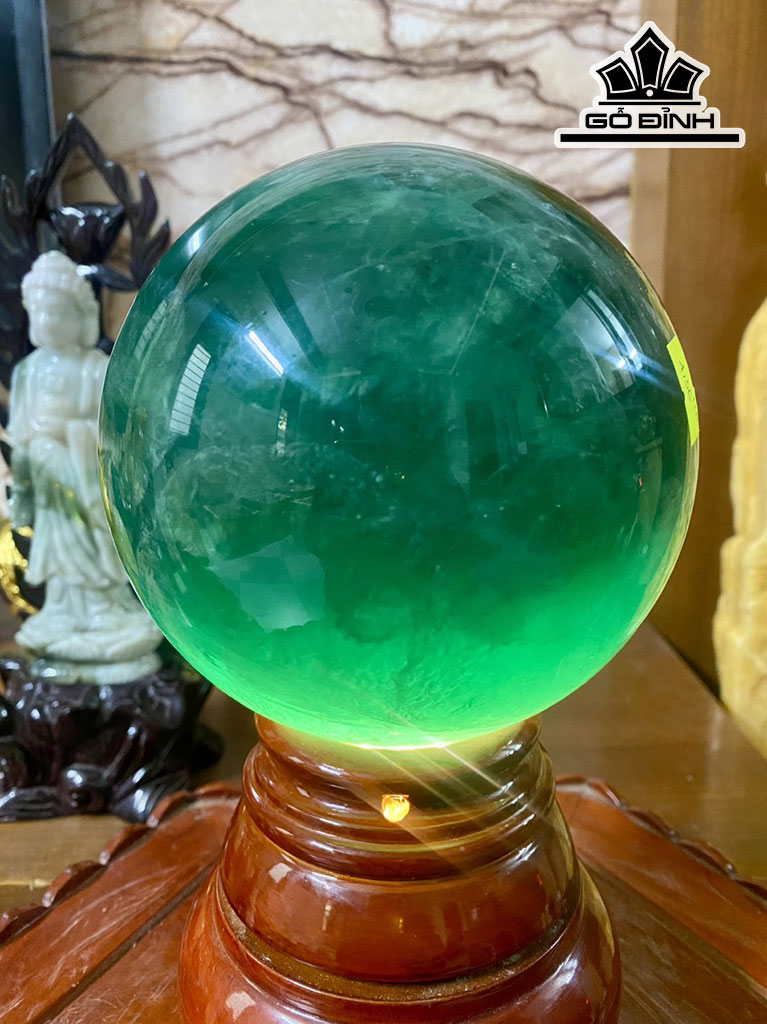 Bi Cầu Đá Flourite Đường Kính Hạt 14 (cm) 4,65kg