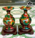 Cặp Bình Tứ Quý Đá Malachite Cao 31 Ngang 18 (cm) 9kg