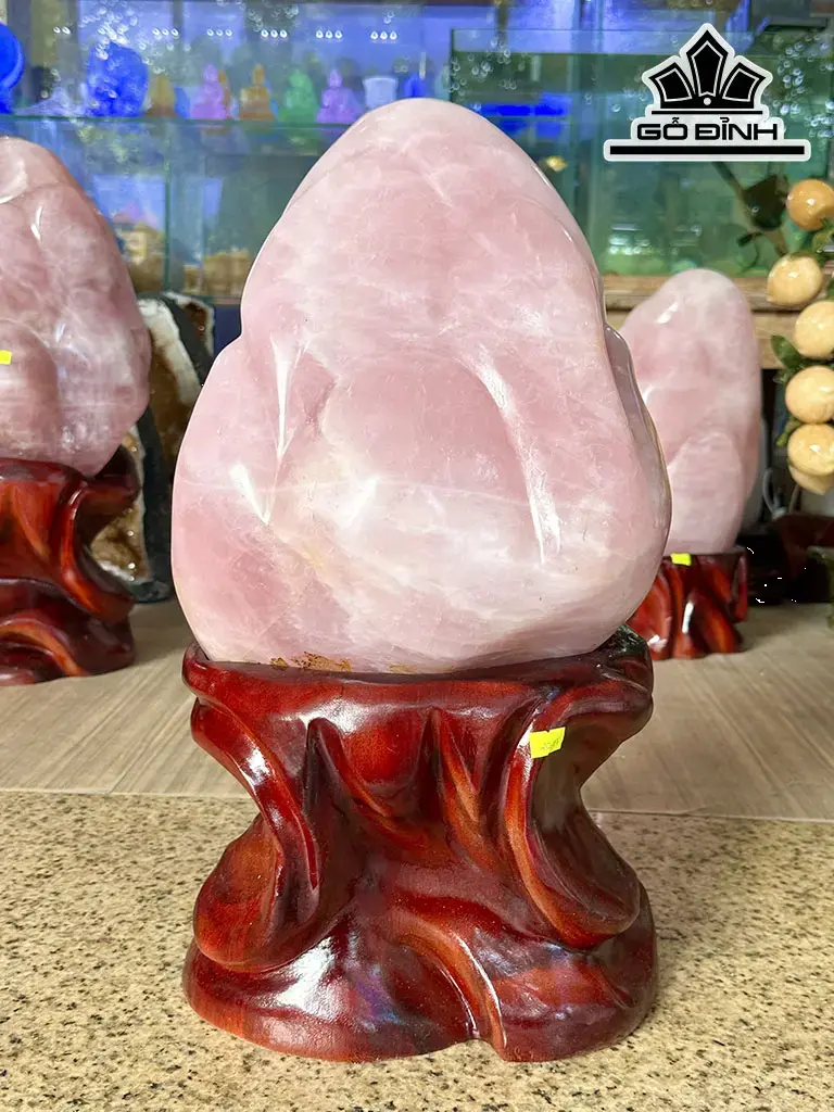 Đá Cảnh Đá Thạch Anh Hồng Cao 40 Ngang 26 (cm) 20,07kg