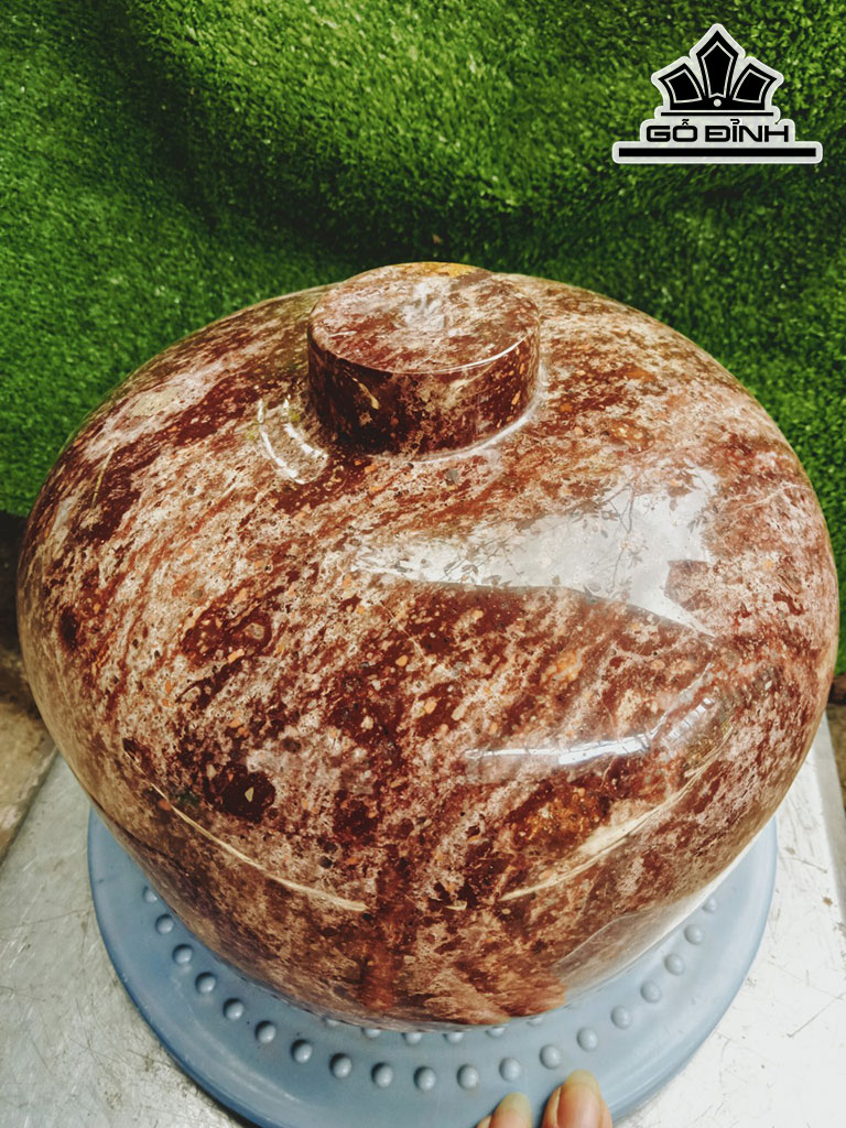 Tác Phẩm Chum Phú Quý Đá Canxedon Cao 19 Đường Kính 21 (cm) 12,2kg