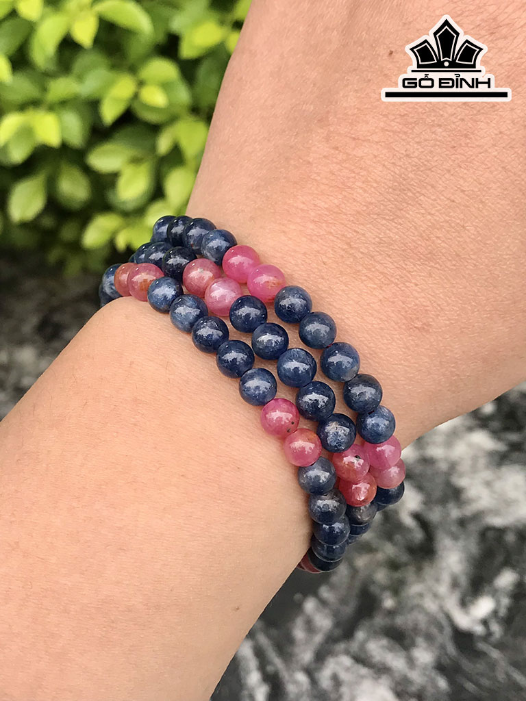 Chuỗi Đá Sapphire Đường Kính Hạt 6,3 (mm) 41g