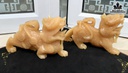 Đôi Tỳ Hưu Tài Lộc Như Ý Đá Ngọc Hoàng Long Cao 22,5 Ngang 15 Sâu 6,3 (cm) 4kg