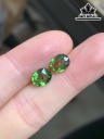 Cặp Đá Tourmaline Xanh Cao 7 Ngang 5,5 Sâu 3,5 (mm) 1,9cts