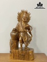 Tượng Tế Công Gỗ Bách Xanh Cao 68 Ngang 33 Sâu 18 (cm)