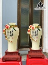 Cặp Lục Bình Đá Onyx Vàng Cao 43 Ngang 18 (cm)