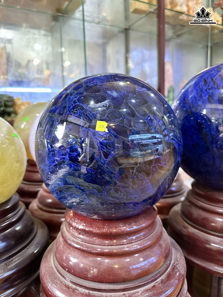 Bi Cầu Thủy Tinh Xanh Đường Kính Hạt 22 (cm) 14,9kg