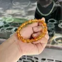 Vòng Tay Đá Hổ Phách Hoa Đường Kính Hạt 8,5 (mm)