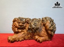Tượng Nghê Xù Gỗ Nu Đinh Hương Cao 23 Ngang 46 Sâu 31 (cm)