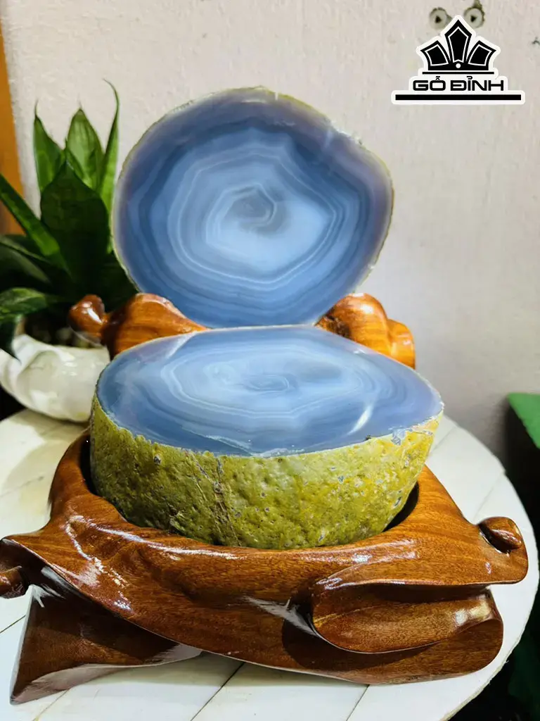 Bát Tụ Bảo Đá Mã Não Cao 26 Ngang 16 (cm) 6,5kg