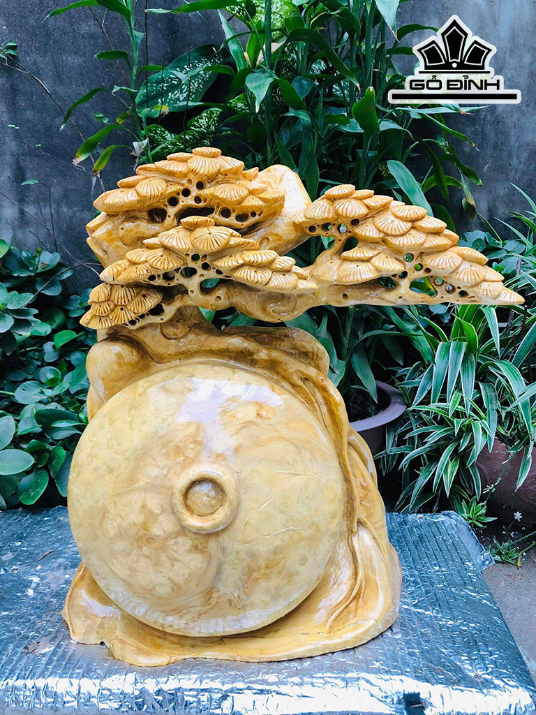 Bình Tùng Phú Quý Gỗ Nu Nghiến Cao 51 Ngang 55 Sâu 23 (cm)