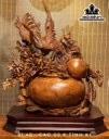 Tượng Phượng Hoàng Trấn Chum Gỗ Nu Hương Cao 90 Ngang 81 Sâu 48 (cm)