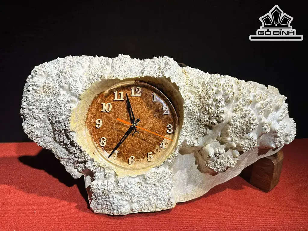 Đồng Hồ Treo Tường Gỗ Nu Hương Cao 33 Ngang 56 Sâu 9 (cm)