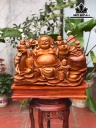 Tượng Phật Di Lặc Tam Phúc Gỗ Hương Cao Cả Kỷ 46 Ngang 55 Sâu 23 (cm)