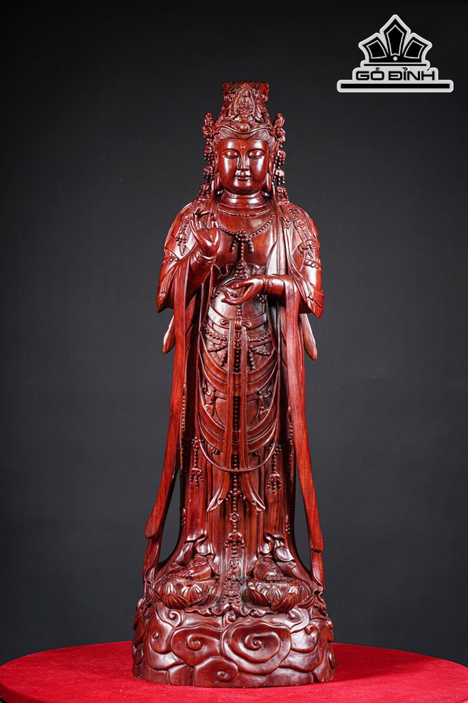 Tượng Phật Đại Thế Chí Bồ Tát Cao 75 Ngang 27 Sâu 23 (cm)