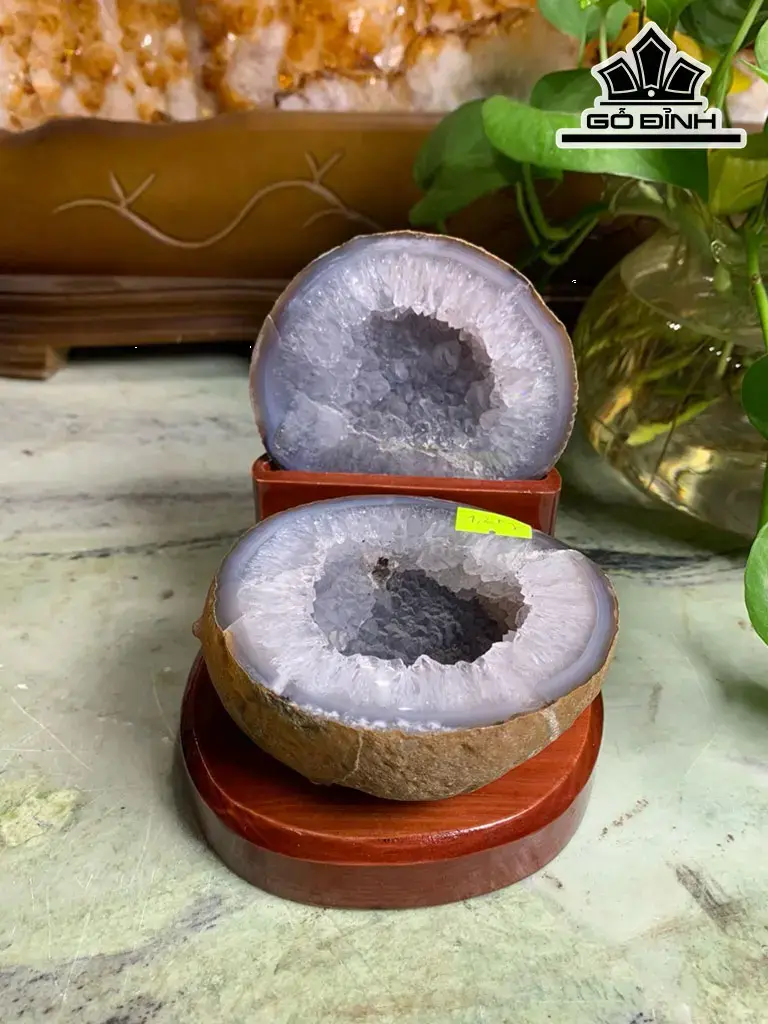 Bát Tụ Bảo Đá Mã Não Cao 13,8 Ngang 12 Sâu 13 (cm) 1,2kg