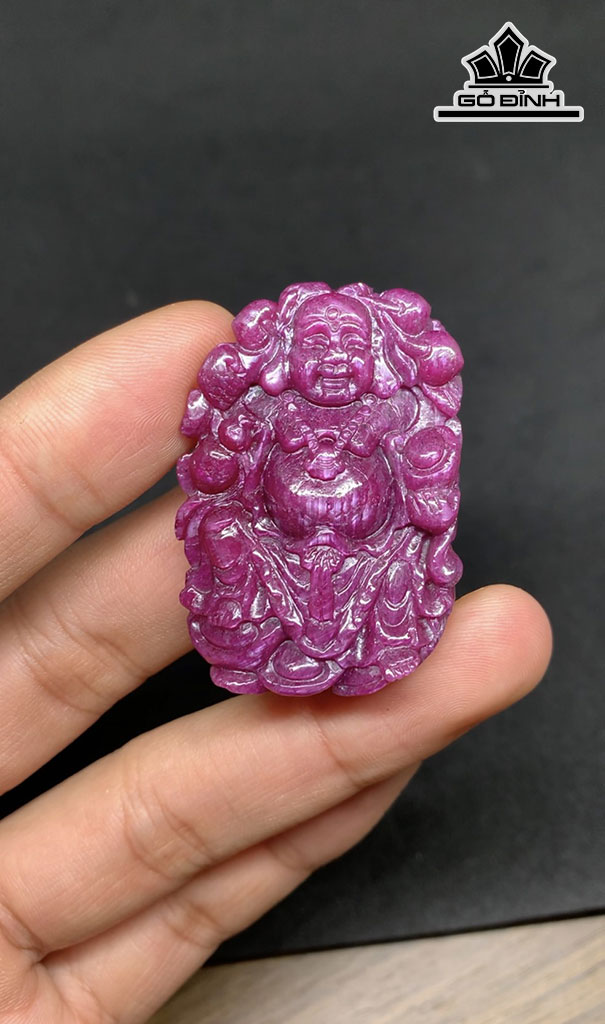 Mặt Dây Chuyền Tượng Di Lặc Đá Ruby