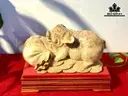Tượng Heo Gỗ Nu Ngọc Am Cao 20 Ngang 35 Sâu 20 (cm)