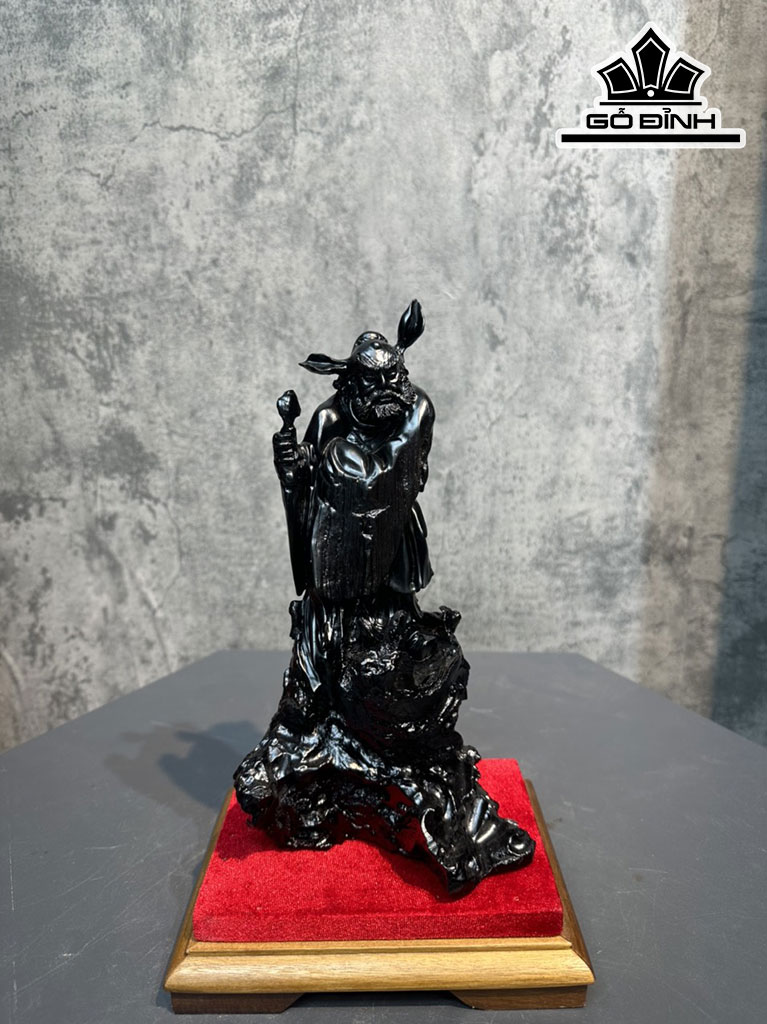 Tượng Đường Chung Quỳ Gỗ Mun Sừng Cao 32 Ngang 15 Sâu 12 (cm)