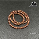 Chuỗi Đá Thạch Anh Tóc Đỏ Nâu Đậm Đường Kính Hạt 6,2 (mm)