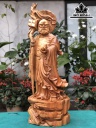 Tượng Đạt Ma Sư Tổ Gỗ Ngọc Am Cao 94 Ngang 33 Sâu 22 (cm)