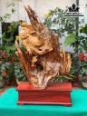 Tượng Phật Di Lặc Gỗ Lũa Dổi Cao Cả Kỷ 80 ( Riêng Kỷ 14 ) Rộng 46 Sâu 20 (cm)