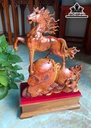 Tượng Ngựa Phong Thủy (Nhất Mã Phi Thiên) Gỗ Cẩm Cao Cả Kỷ 50 Ngang 30 Sâu 11 (cm)