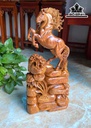Tượng Ngựa Phong Thủy (Nhất Mã Phi Thiên) Gỗ Hương Cao 52 Ngang 24 Sâu 13 (cm)