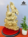 Tượng Đạt Ma Múa Võ Gỗ Ngọc Am Cao 88 Ngang 55 Sâu 27 (cm)