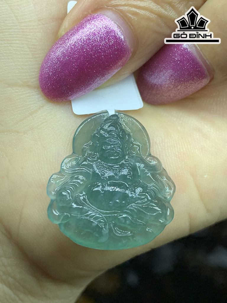 Mặt Dây Chuyền Hoàng Thần Tài Đá Cẩm Thạch Cao 23 Ngang 32,5 Sâu 5,1 (mm) 4g