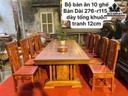 Bộ Bàn Ăn 10 Ghế Bàn Gỗ Nu Đinh Hương