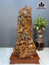 Tượng Tứ Linh Sum Vầy Gỗ Hương Cao Cả Kỷ 144 Ngang 65 Sâu 37 (cm)