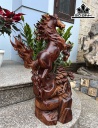 Tượng Ngựa Phong Thủy (Nhất Mã Phi Thiên) Gỗ Cẩm Cao 56 Ngang 37 Sâu 22 (cm)