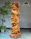 Tượng Đạt Ma Sư Tổ Gỗ Hương Cao 160 Đường Kính 50 (cm)