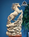 Tượng Ngựa Phong Thủy (Nhất Mã Phi Thiên) Gỗ Ngọc Am Cao 75 Ngang 38 Sâu 17 (cm)