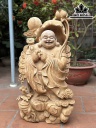 Tượng Phật Di Lặc Chúc Phúc Gỗ Ngọc Am Cao 88 Ngang 46 Sâu 27 (cm)