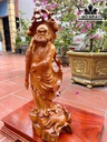 Tượng Đạt Ma Sư Tổ Gỗ Hương Cao 68 Ngang 25 Sâu 19 (cm)