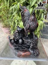Tượng Gia Đình Gà Gỗ Trắc Cao 42 Ngang 38 Sâu 26 (cm)