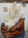 Tác Phẩm Đá Thạch Anh Chóp Trong Cao 35 (cm) 9,9kg