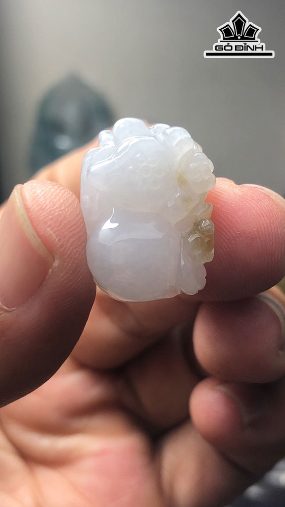 Mặt Dây Chuyền Hồ Ly Đá Cẩm Thạch Cao 21,8 Ngang 16 Sâu 10 (mm) 7g