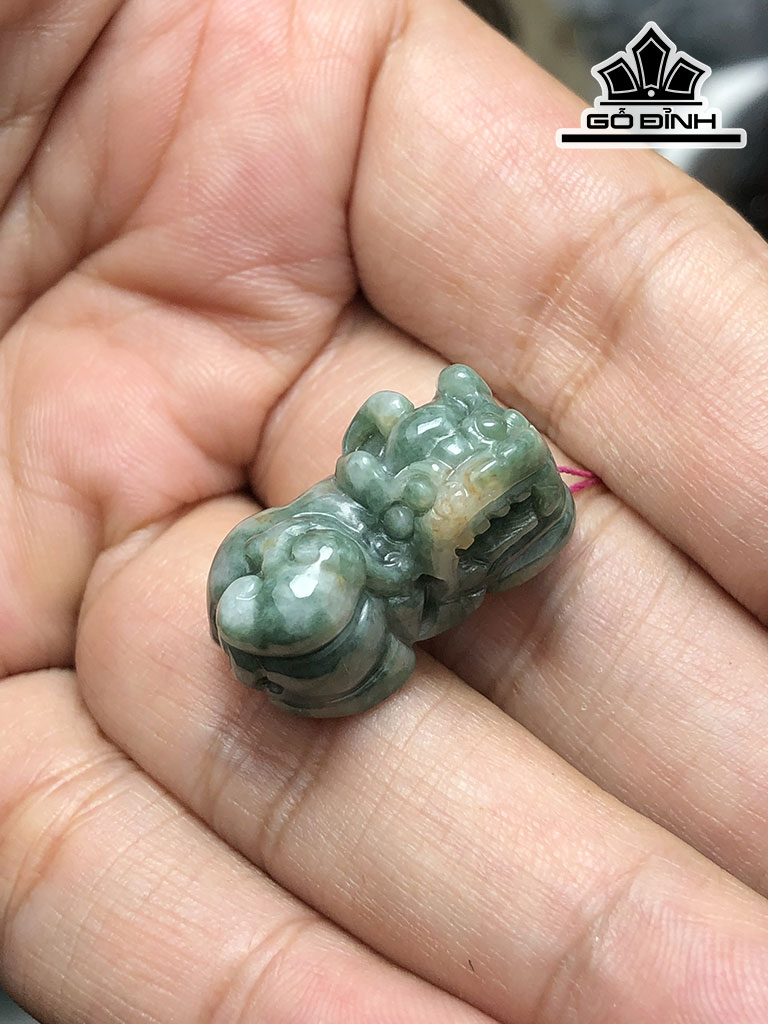 Mặt Dây Chuyền Tỳ Hưu Đá Cẩm Thạch Cao 24 Ngang 13,5 Sâu 11 (mm) 7g