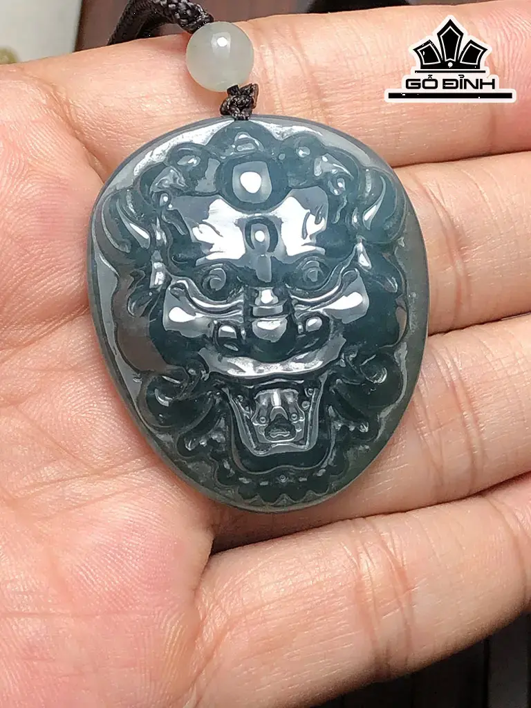 Mặt Dây Chuyền Tỳ Hưu Đá Cẩm Thạch Cao 42 Ngang 36 Sâu 9,5 (mm) 26g