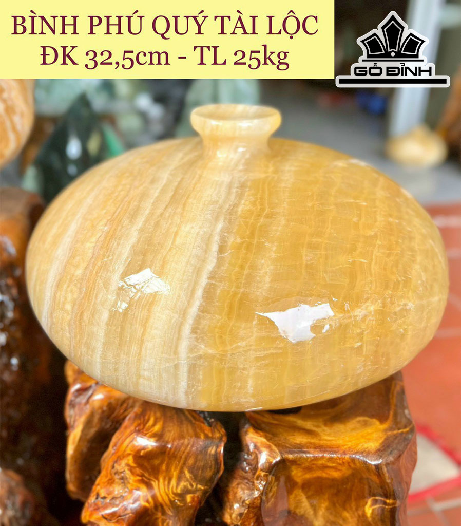 Bình Phú Quý Đá Canxit Đường Kính 32,5 (cm) 25kg